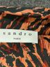 Sandro Animal Print Brown Sandro Short Sleeve Button Down Shirt Size S - photo 6