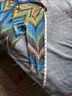 Tabitha 100% Cotton Chevron-herringbone Blue Green Cardigan Size M - photo 6