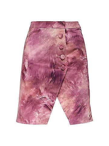 Moschino Moschino Couture Printed Skirt in Pink Cotton (view 1)