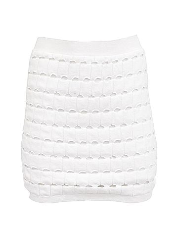 IRO Iro Mini Skirt in White Cotton (view 1)