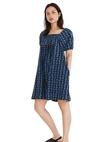 Madewell Puff-Sleeve A-Line Mini Dress Casual Dress (view 1)