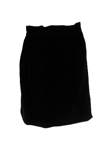 Versace Versace Gathered Waistband Mini Skirt in Black Viscose (view 1)