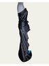 Cindy's 100% Polyester Solid Blue Black Cocktail Dress Size XS - photo 4