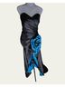 Cindy's 100% Polyester Solid Blue Black Cocktail Dress Size XS - photo 5