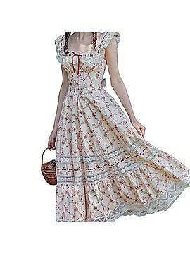 boho dress thredup Used Cottagecore Dresses On Sale Up To 90% Off Luana Burgundy Plunging Fur