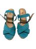 Monsoon Teal Wedges Size 8 1/2 - photo 1