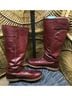 FRYE 100% Leather Burgundy Boots Size 9 1/2 - photo 5