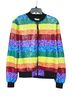 Alice + Olivia Stripes Purple Orange Jacket Size XS - photo 3
