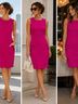 Etcetera 100% Polyester 27% Cotton 3% Elastane Pink Multi Color Casual Dress Size 8 - photo 3