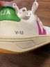 VEJA White Pink Green Sneakers Size 7 - photo 7