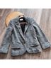 Isabel Marant Plaid Gray Blue Blazer Size 4 - photo 5
