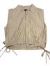 Rag & Bone Stripes Tan White Black Sleeveless Button-Down Shirt Size L - photo 1