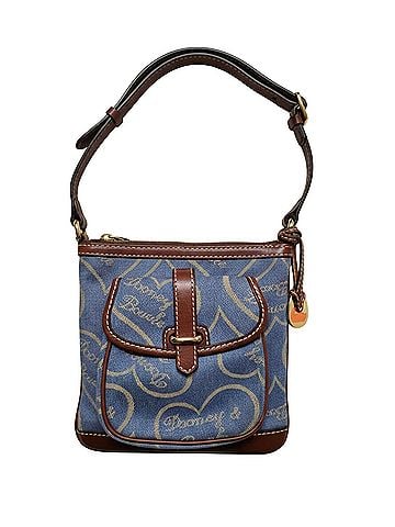 Dooney & Bourke Denim Letter carrier Crossbody Bag (view 1)