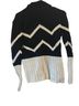 Reiss Stripes Black Ivory Turtleneck Sweater Size L - photo 2