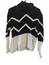 Reiss Stripes Black Ivory Turtleneck Sweater Size L - photo 1