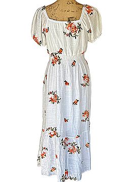 Kindred Floral Embroidered Cottagecore Maxi Casual Dress (view 2)