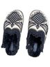 Free People 100% Polyester Floral Black White Mule/Clog Size 6 - photo 2