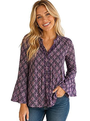 Laura Scott Long Sleeve Blouse (view 1)