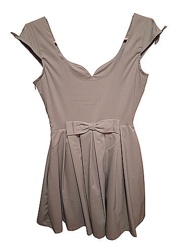 Geode Myrtlewood of California Sage Fit &amp; Flare w Bow Dress Cocktail Dress (view 2)