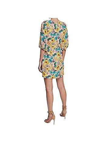 Aidan by Aidan Mattox Floral Faux Wrap Floral Dress Cocktail Dress (view 2)