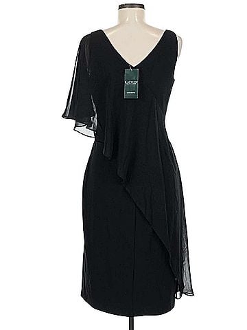 Lauren by Ralph Lauren Side Cape Cocktail Dress (view 2)