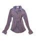 Cacharel 100% Satin Purple Button-Down Shirt Size 6 - photo 1