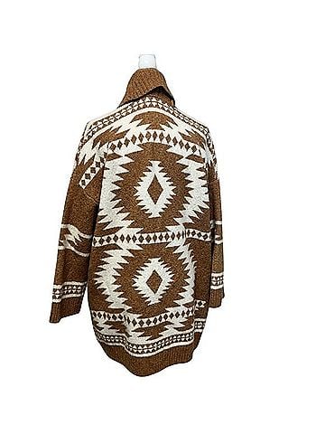 Tahari Aztec Shawl Collar Long Cardigan Cardigan (view 2)