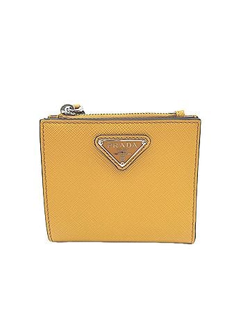 Prada PRADA Saffiano Triangle Wallet Amber 2ML049 Bi-fold Orange Women's (view 1)