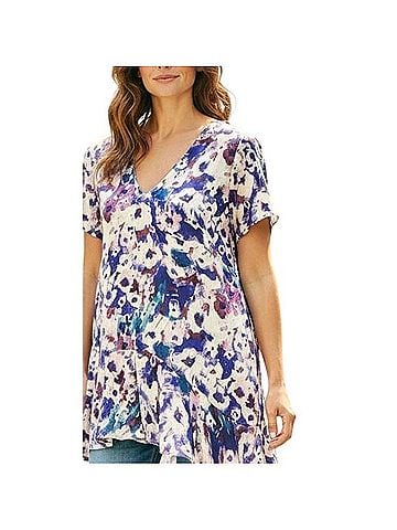 Ralph Lauren Asymetrical Ruffle Top Short Sleeve Top (view 1)