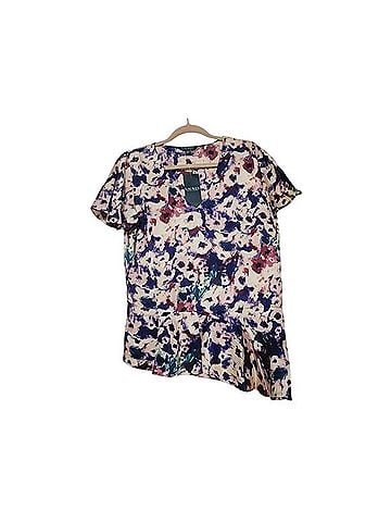 Ralph Lauren Asymetrical Ruffle Top Short Sleeve Top (view 2)