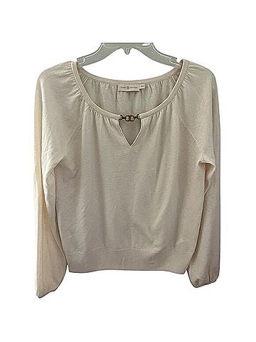 Tory Burch Gemini Link Cashmere Pullover Sweater (view 1)