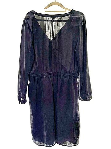 Madewell Madewell Silk Faux-Wrap Dress (Style E1529 Cocktail Dress (view 2)