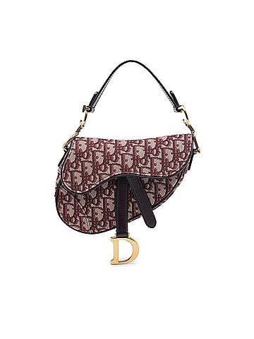 Dior Mini Oblique Canvas Saddle Bag (view 1)