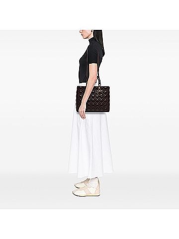 Dior Large Lambskin Cannage Lady Dior (view 2)