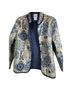 BonWorth 100% Cotton Floral Paisley Blue Yellow Jacket Size L - photo 13