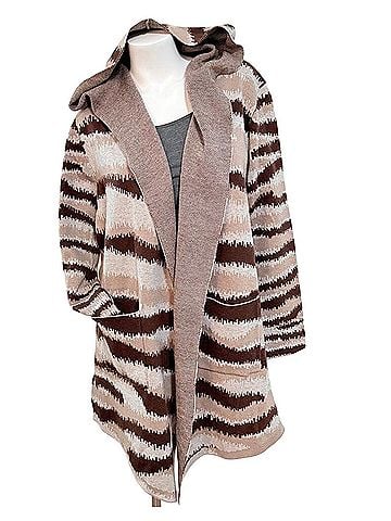 MAXSPORT brown cardigan long Coat (view 1)