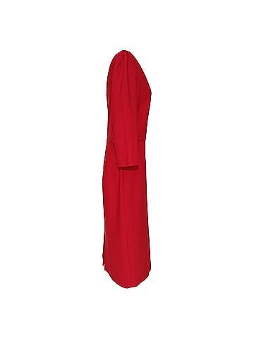 Roland Mouret Roland Mouret Asymmetric Midi Dress in Red Polyester (view 2)