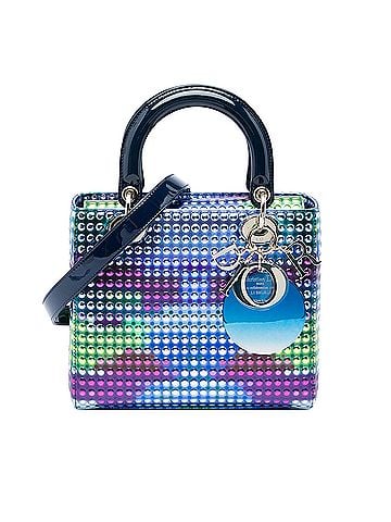 Dior Dior Lady Art No 3 Edition Li Shurui Medium Calfskin Printed and Studded Lady Dior (view 1)