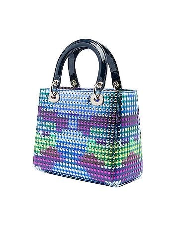 Dior Dior Lady Art No 3 Edition Li Shurui Medium Calfskin Printed and Studded Lady Dior (view 2)