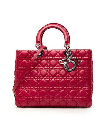 Dior Large Lambskin Cannage Lady Dior (view 1)