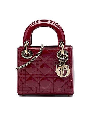 Dior Mini Patent Cannage Lady Dior (view 1)