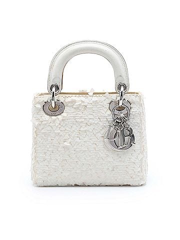 Dior Mini Satin Embellished Lambskin Lady Dior (view 1)