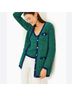 Lilly Pulitzer 100% Cotton Print Blue Green Cardigan Size L - photo 7