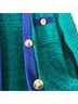 Lilly Pulitzer 100% Cotton Print Blue Green Cardigan Size L - photo 2