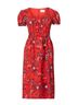 Erdem 100% Polyester 73% Acetate 27% Silk Floral Red Cocktail Dress Size 6 - photo 7