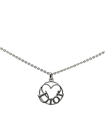Dior Brass Heart Logo Pendant Necklace (view 1)