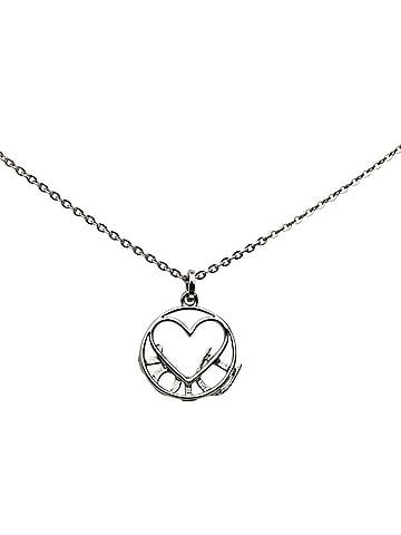 Dior Brass Heart Logo Pendant Necklace (view 2)