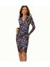 Hale Bob Print Green Blue Cocktail Dress Size S - photo 6