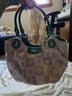 Coach Print Green Ivory Tote One size - photo 4