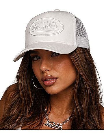 Von Dutch trucker hat with tonal embroidered logo patch adjustable Baseball Cap (view 1)